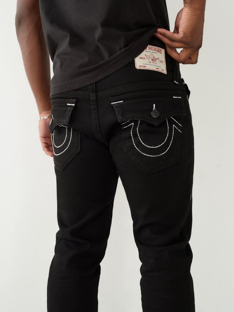 Jeans Skinny True Religion Rocco Big T Negras | 82RMFNXOS