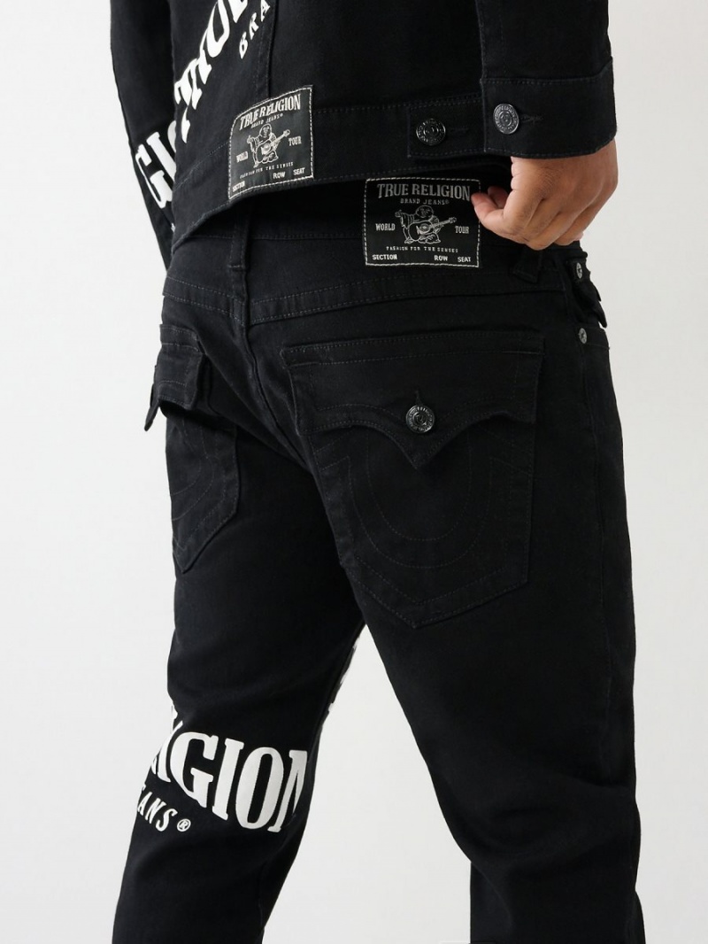 Jeans Skinny True Religion Rocco Logo Negras | 62VXSMREP