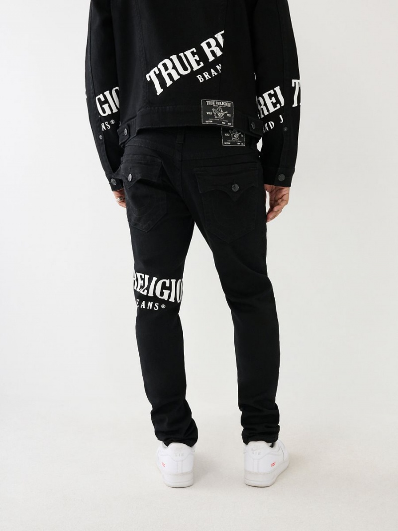 Jeans Skinny True Religion Rocco Logo Negras | 62VXSMREP