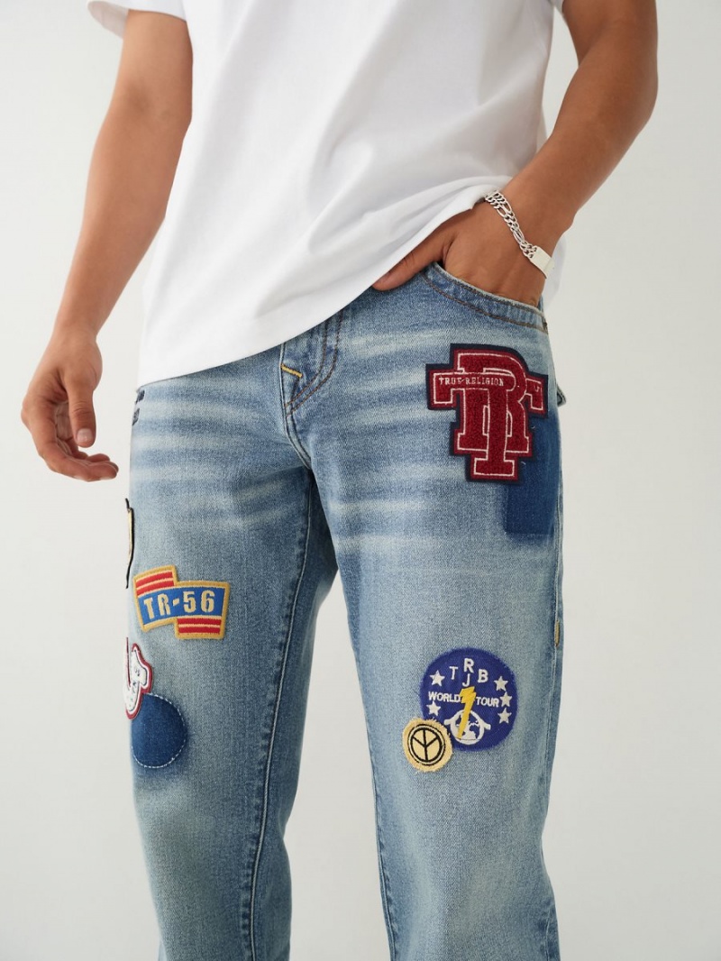 Jeans Skinny True Religion Rocco Patches Azules | 10CQSVNDH