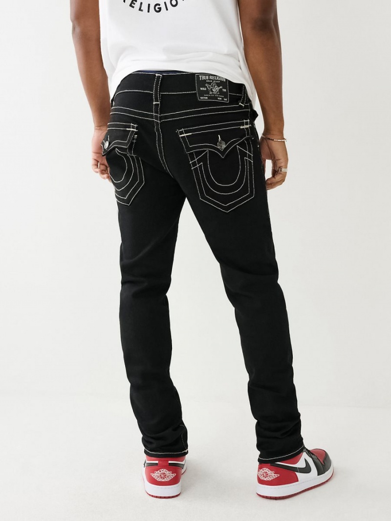 Jeans Skinny True Religion Rocco Single Needle Flap Negras | 67OYEKNLQ