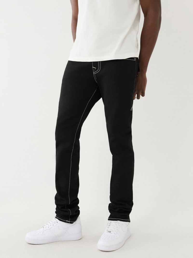 Jeans Skinny True Religion Rocco Stacked Negras | 61XGYHNTD