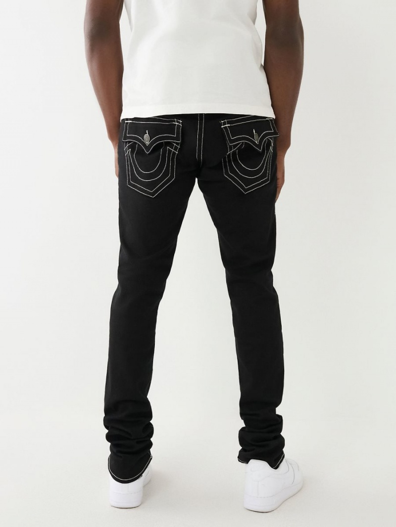 Jeans Skinny True Religion Rocco Stacked Negras | 61XGYHNTD