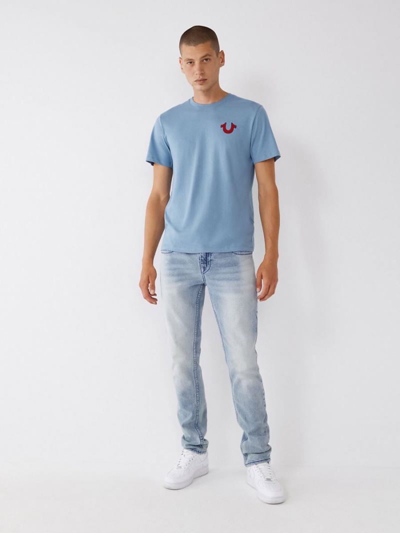 Jeans Skinny True Religion Rocco Super Q Stitch Azules Claro | 85ETIVBJQ