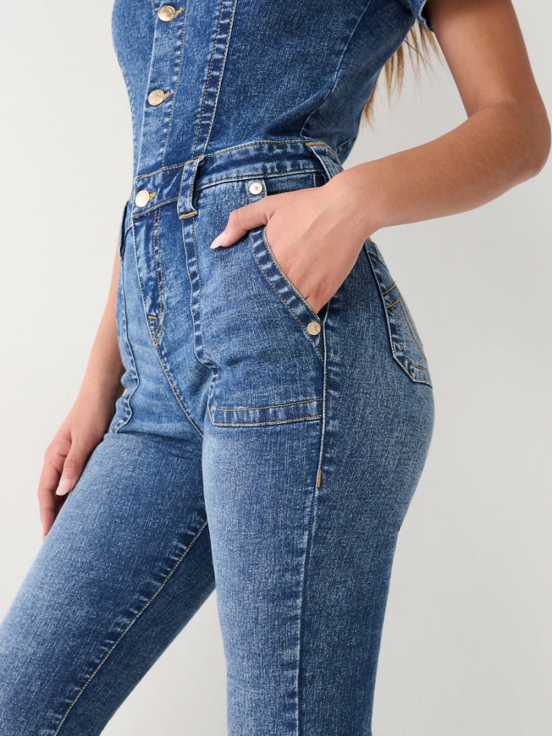 Jumpsuits True Religion Denim Flare GHOST WAVE | 39XWRMAFU