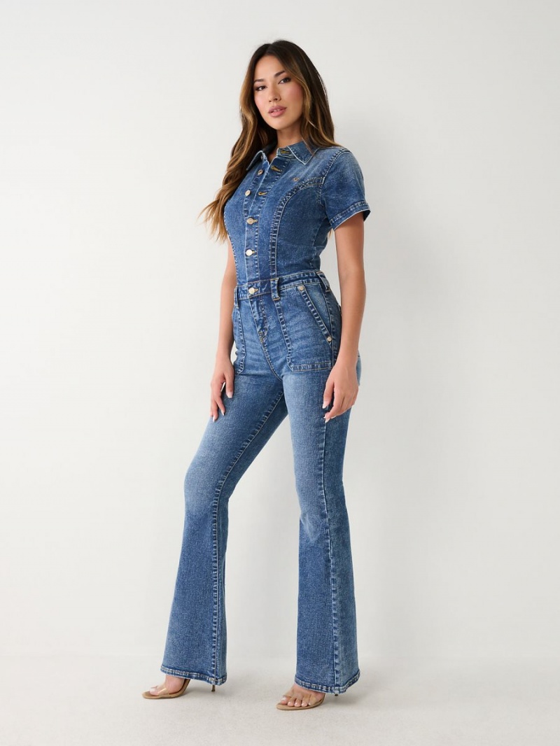 Jumpsuits True Religion Denim Flare GHOST WAVE | 39XWRMAFU