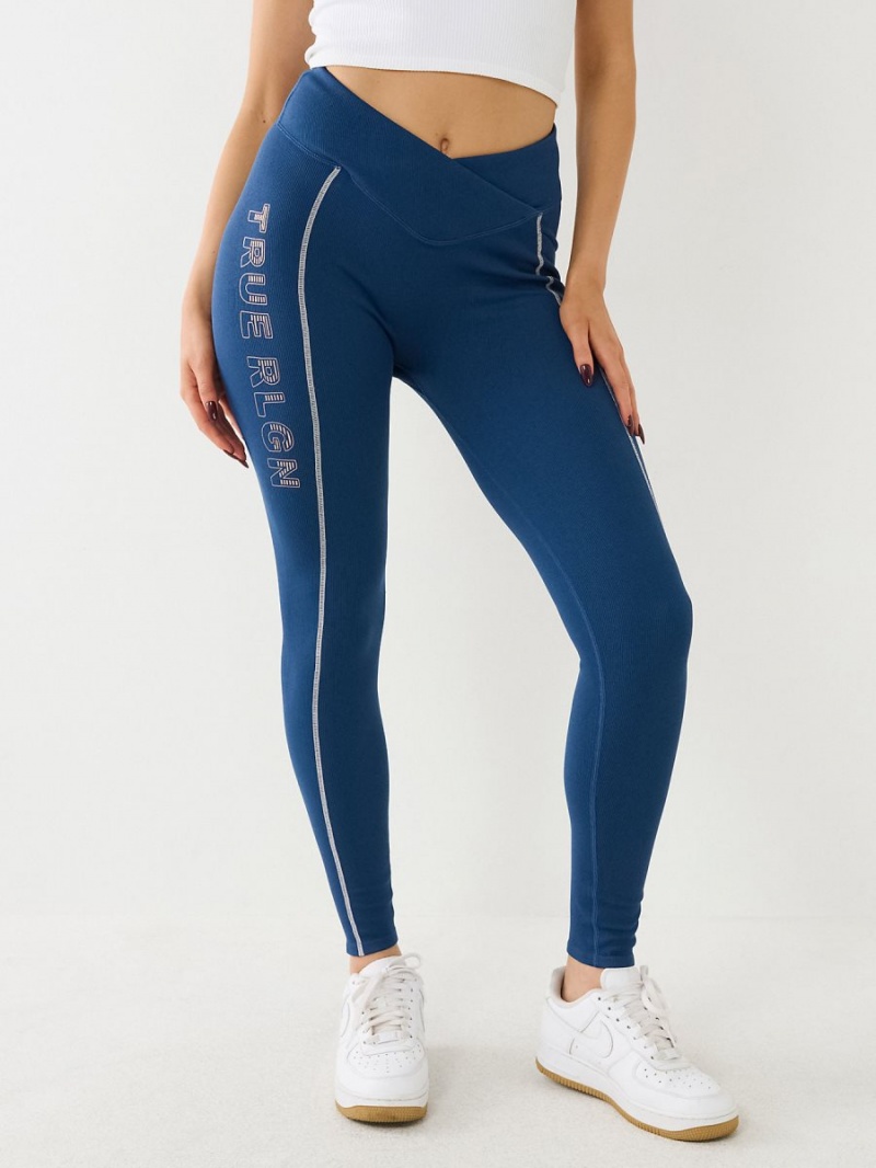 Leggins True Religion Metallic Logo Rib 3922 | 81ZQXDREM