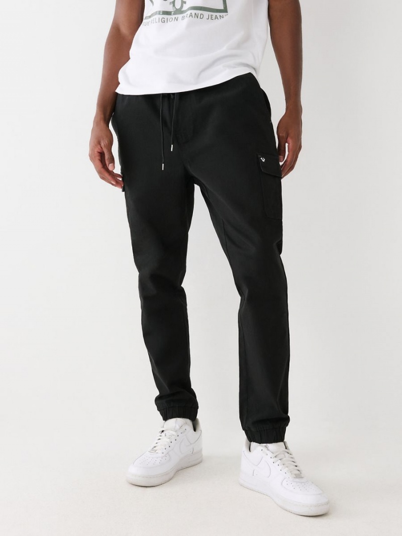 Pantalon Cargo True Religion Big T Negras | 59SWVNYDP