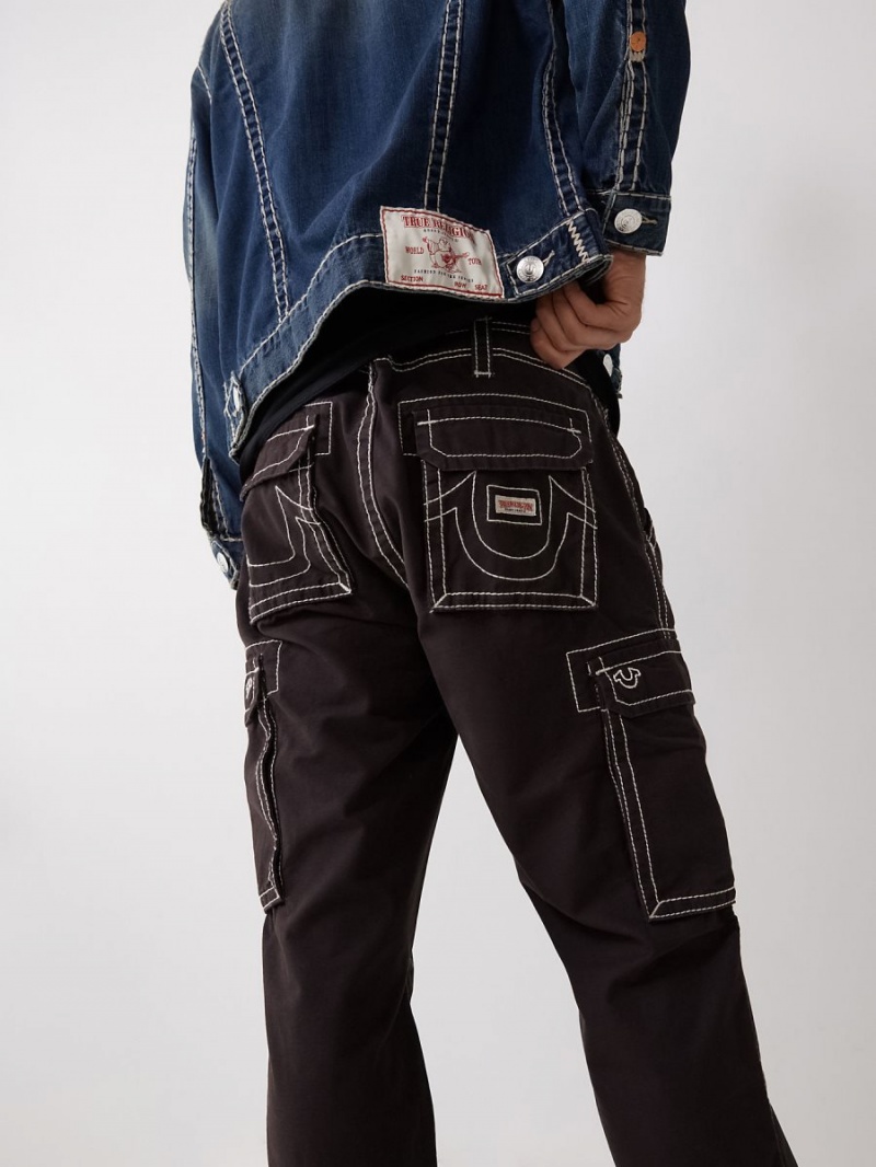 Pantalon Cargo True Religion Big T Negras | 38YJBZMQR