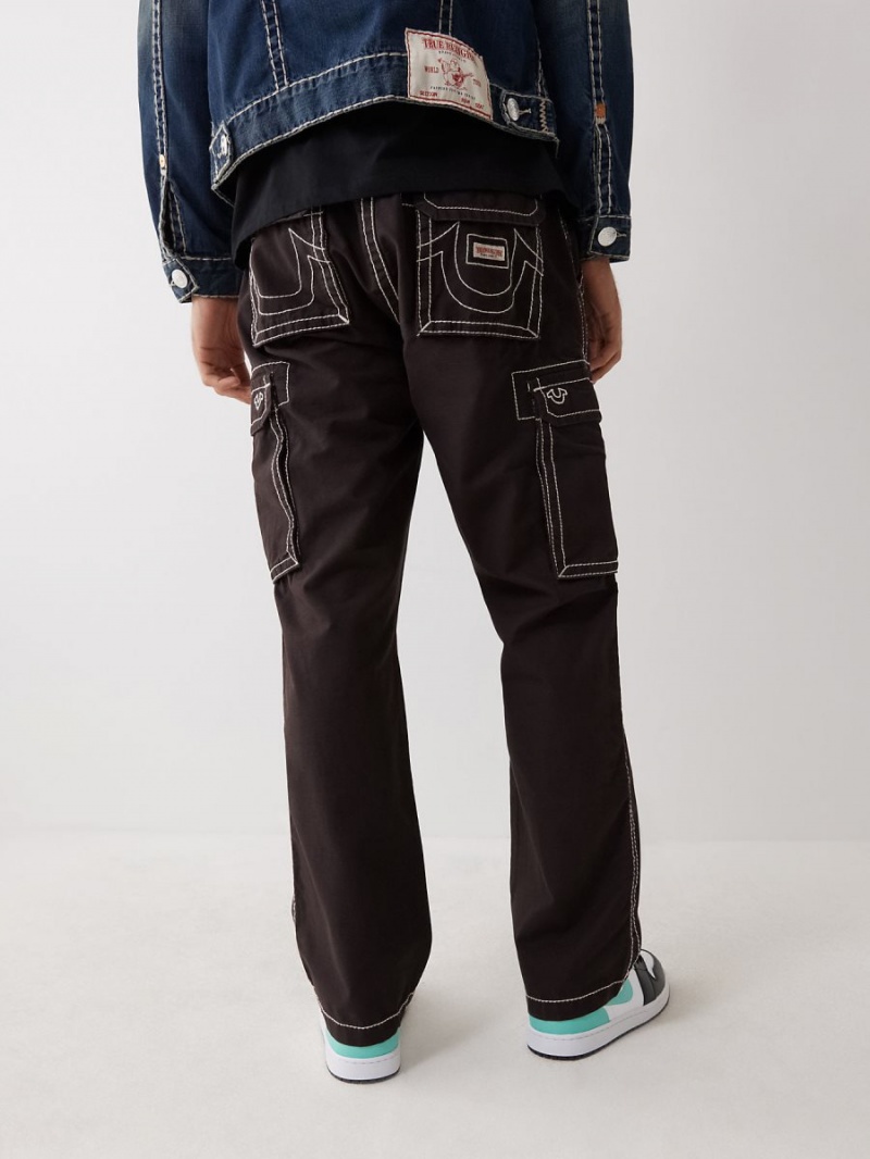 Pantalon Cargo True Religion Big T Negras | 38YJBZMQR