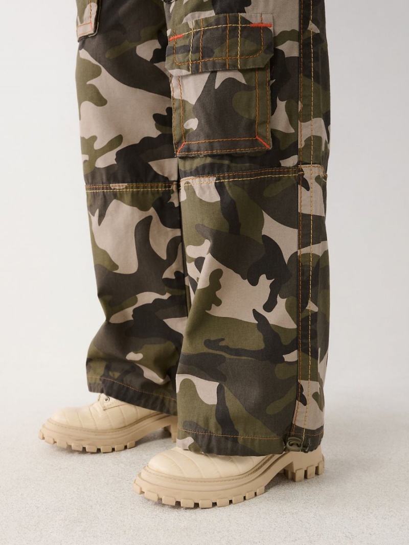 Pantalon Cargo True Religion Jessie Big T Camo Super Baggy Camuflaje | 54UBXQZNT