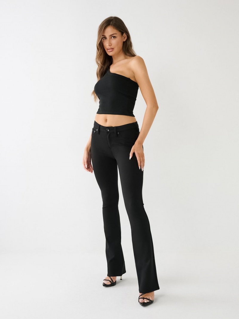 Pantalon True Religion Becca Ponte Mid Rise Curvy Negras | 46FCKGLBJ