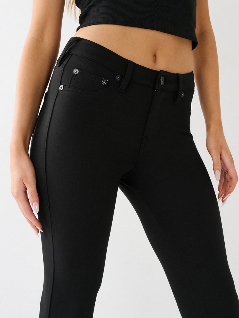 Pantalon True Religion Becca Ponte Mid Rise Curvy Negras | 46FCKGLBJ