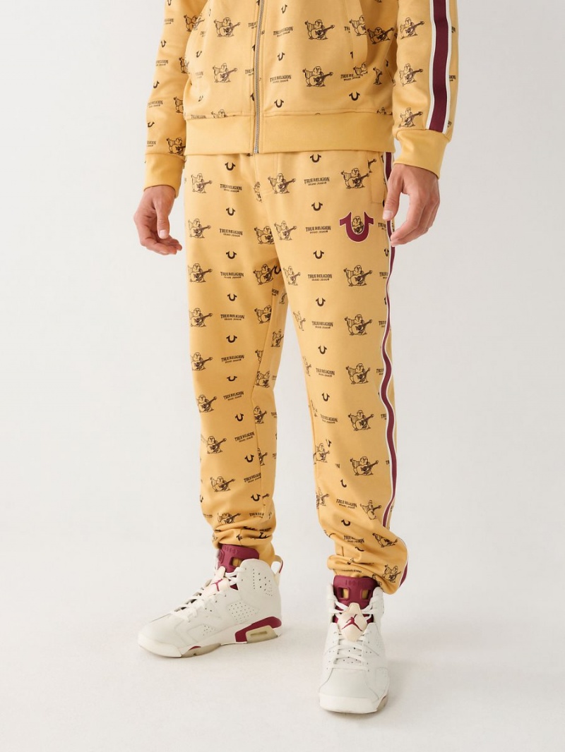 Pantalon True Religion Monogram Pista Amarillo | 54BSINKWR