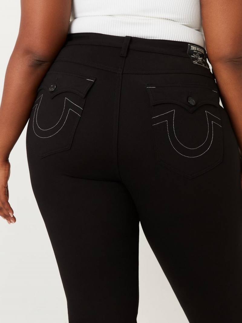 Pantalon True Religion Plus Joey Ponte Curvy Flare Negras | 59YZCVDHI