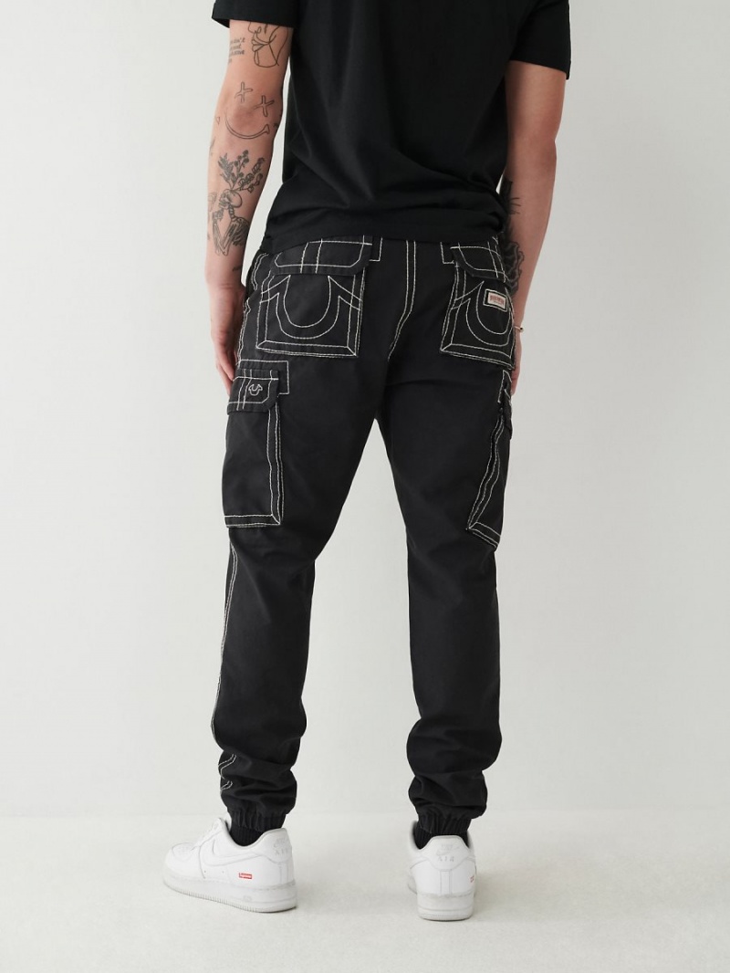 Pantalones Jogger True Religion Big T Cargo Negras | 21EHAZXOW