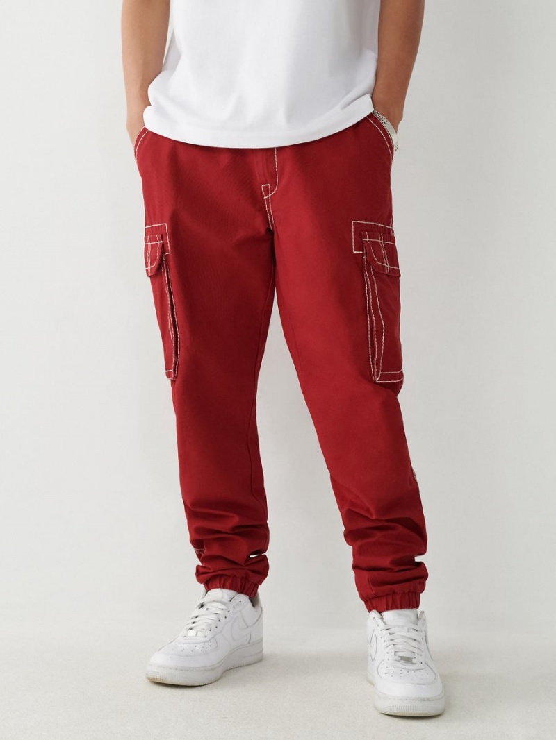 Pantalones Jogger True Religion Big T Cargo Rojas | 58ZIHAGTM