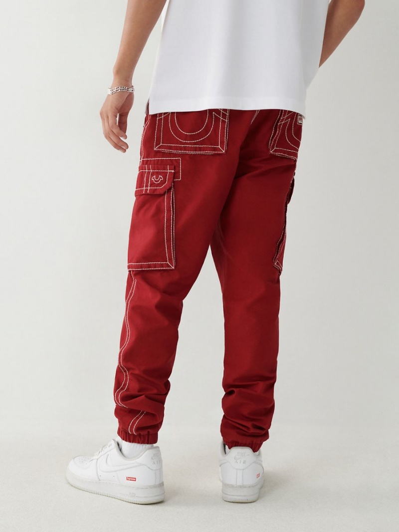 Pantalones Jogger True Religion Big T Cargo Rojas | 58ZIHAGTM