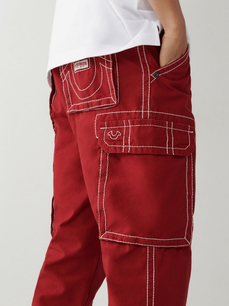 Pantalones Jogger True Religion Big T Cargo Rojas | 58ZIHAGTM