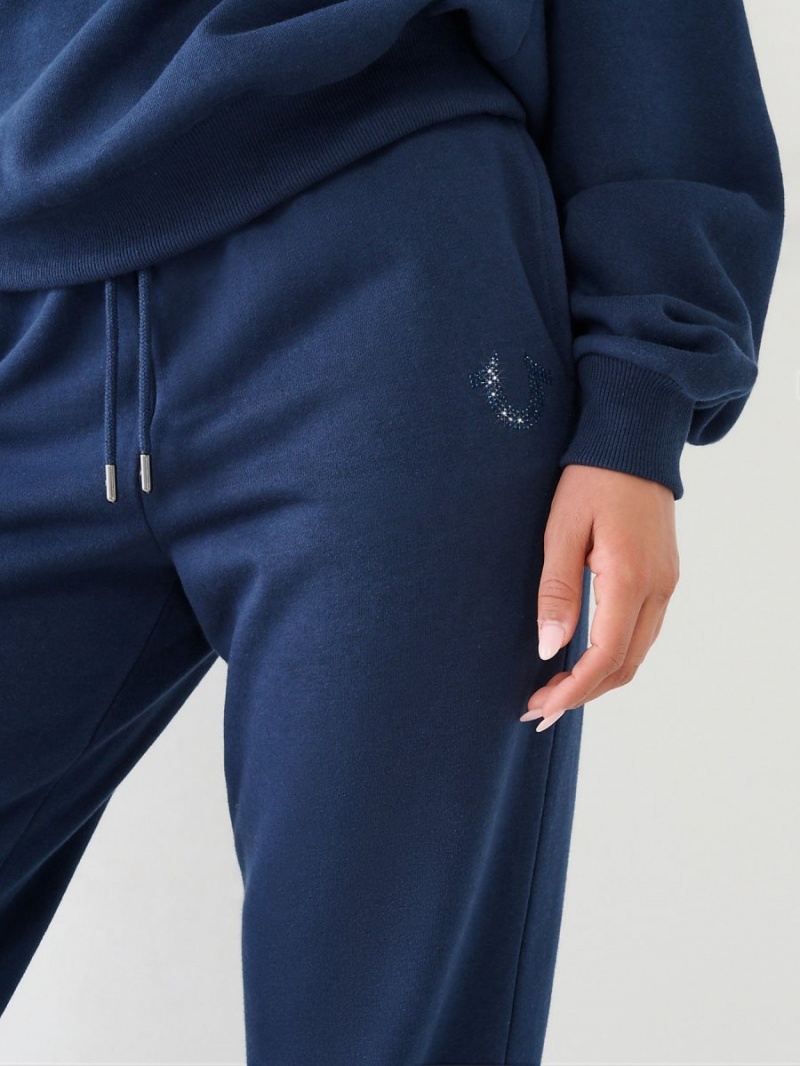 Pantalones Jogger True Religion Crystal Relaxed Navy/Sapphire | 35DHIFSOP