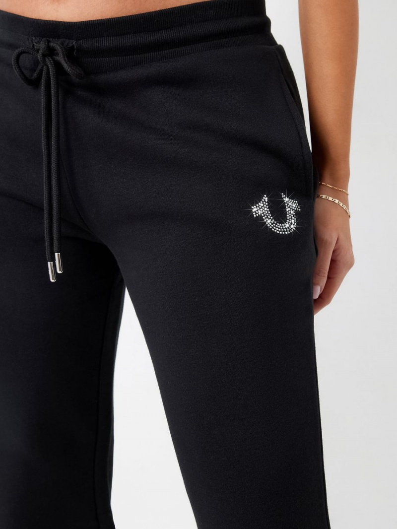 Pantalones Jogger True Religion Crystal Horseshoe Mid Rise Negras | 37CWBRAYH