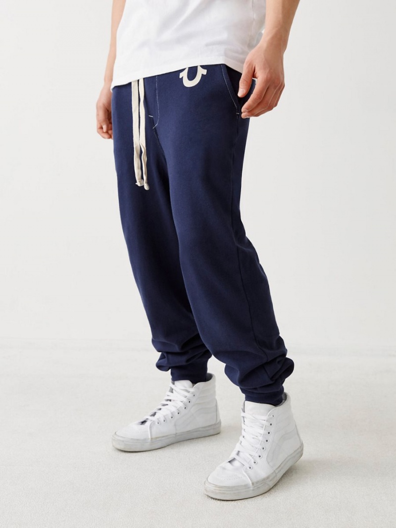 Pantalones Jogger True Religion Logo Azul Marino | 04QWLISAP