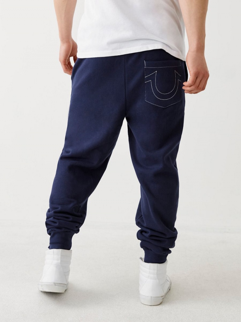 Pantalones Jogger True Religion Logo Azul Marino | 04QWLISAP