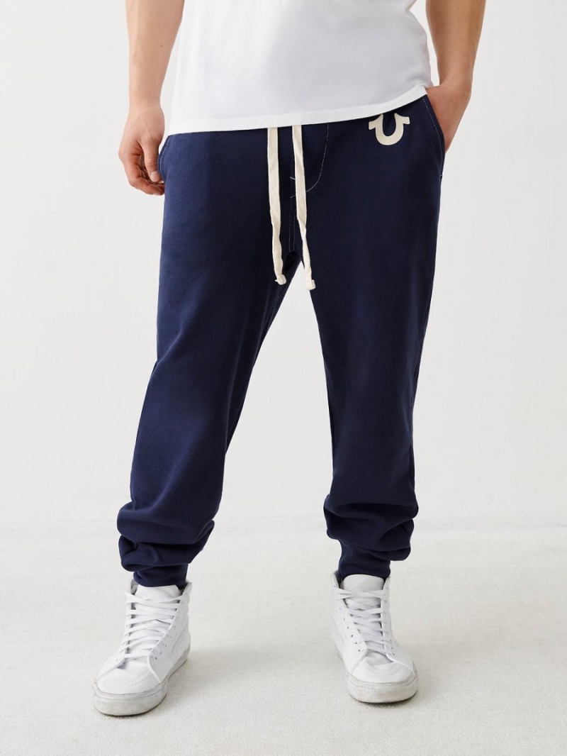 Pantalones Jogger True Religion Logo Azul Marino | 04QWLISAP