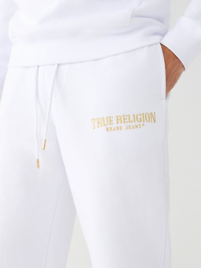 Pantalones Jogger True Religion Logo Blancas | 47EVSJROU