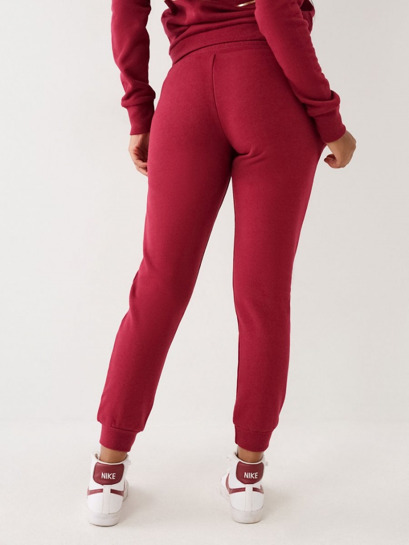 Pantalones Jogger True Religion Logo Cranberry | 12COBXQAF