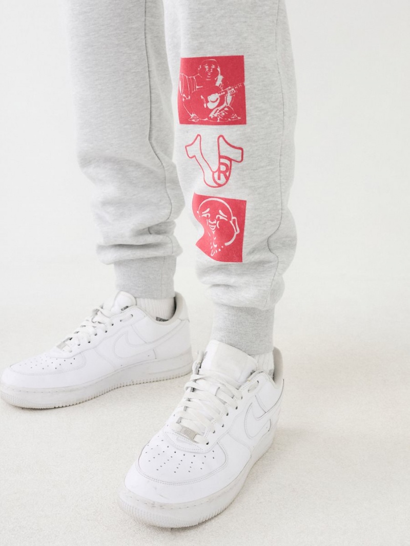 Pantalones Jogger True Religion Logo Gris | 21EKWIGVO