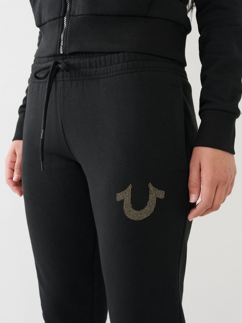 Pantalones Jogger True Religion Logo Negras | 13WABDHIK