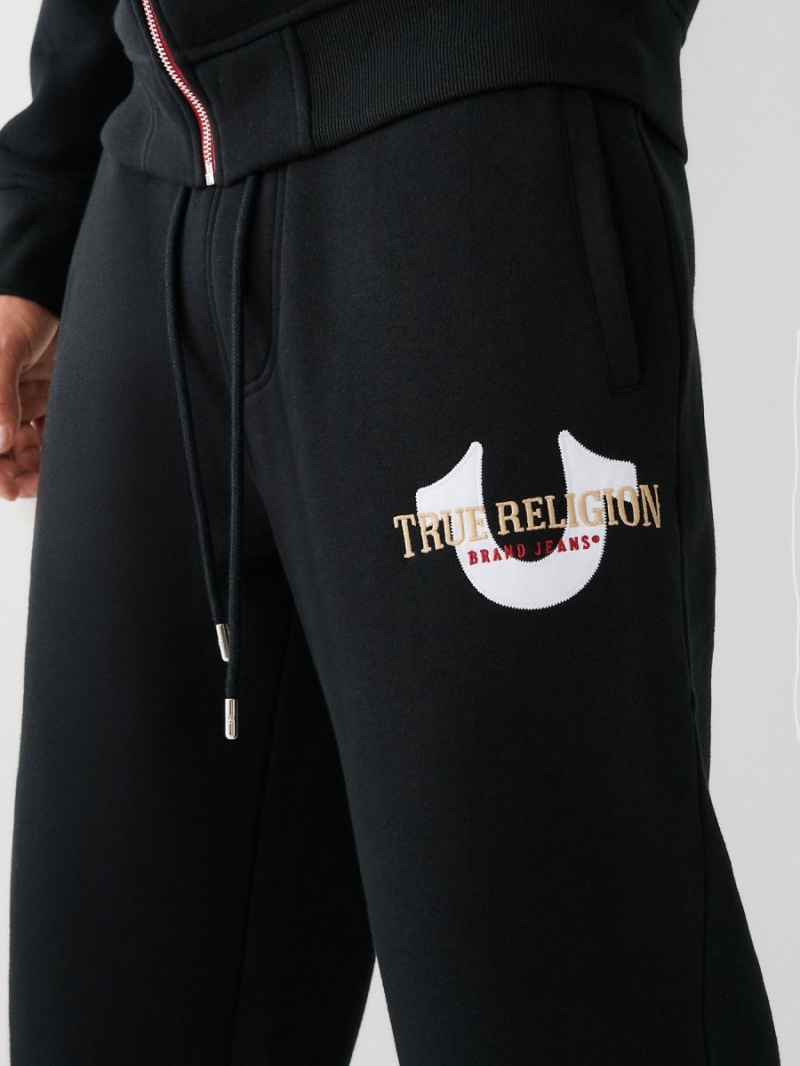 Pantalones Jogger True Religion Logo Negras | 52TCRXGUE