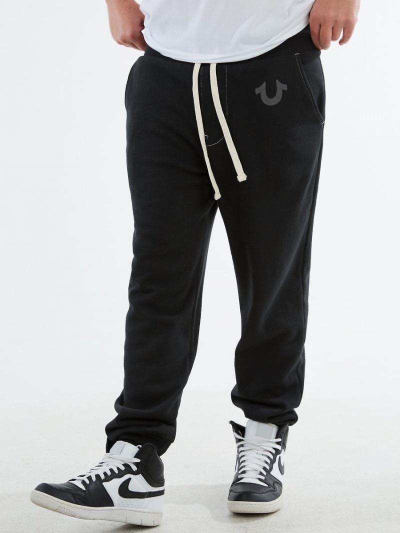 Pantalones Jogger True Religion Logo Negras | 87BUXVHPN