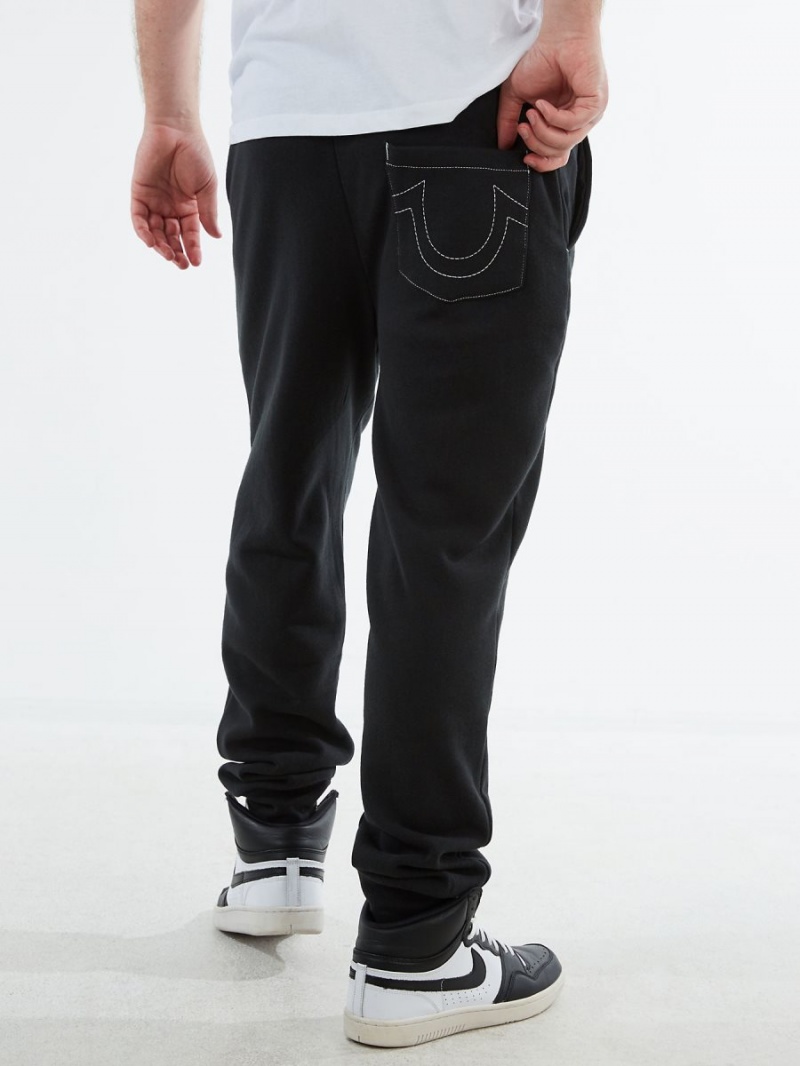 Pantalones Jogger True Religion Logo Negras | 87BUXVHPN