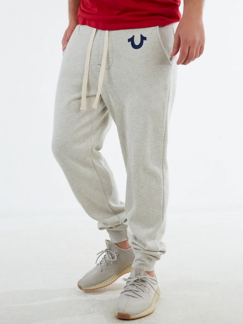 Pantalones Jogger True Religion Logo Oatmeal | 80POJNTIW