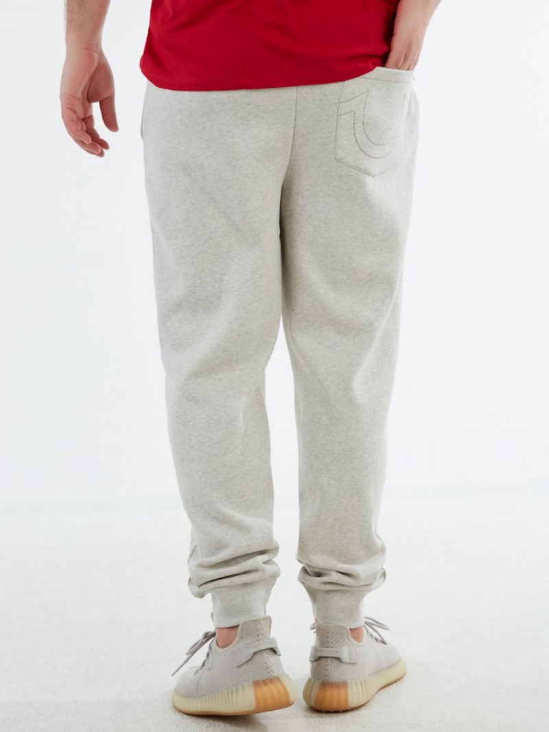 Pantalones Jogger True Religion Logo Oatmeal | 04WHQTKMC