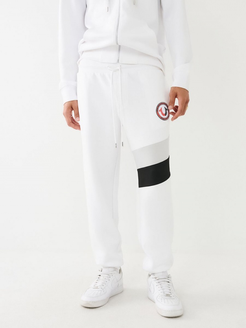 Pantalones Jogger True Religion Logo Patch Classic Blancas | 82MRETUNZ