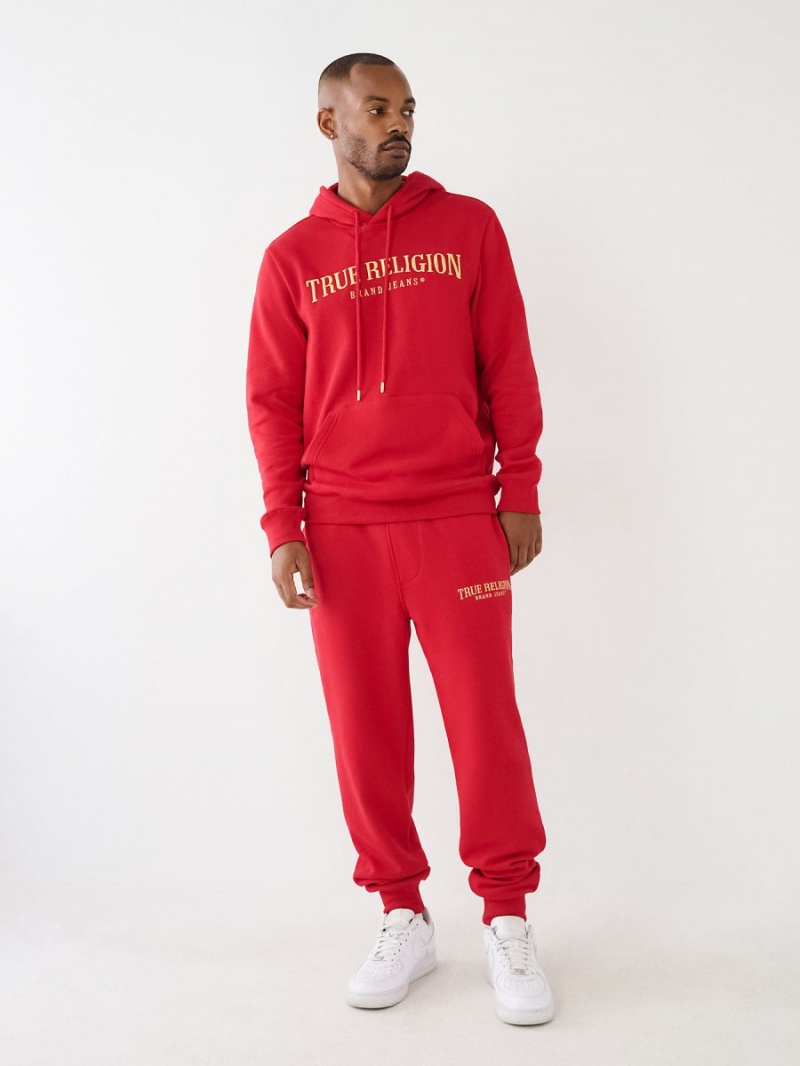 Pantalones Jogger True Religion Logo Red/Tangerine | 07EBUKACY