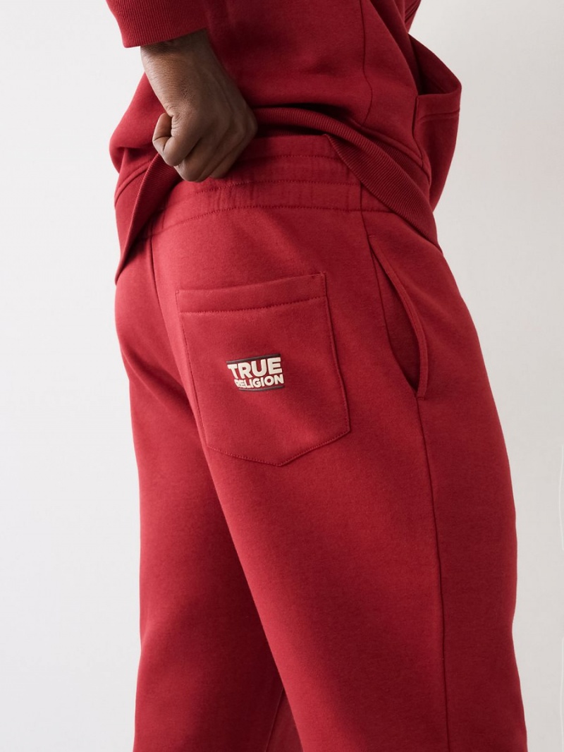 Pantalones Jogger True Religion Logo Rojas | 76ILGMWKN