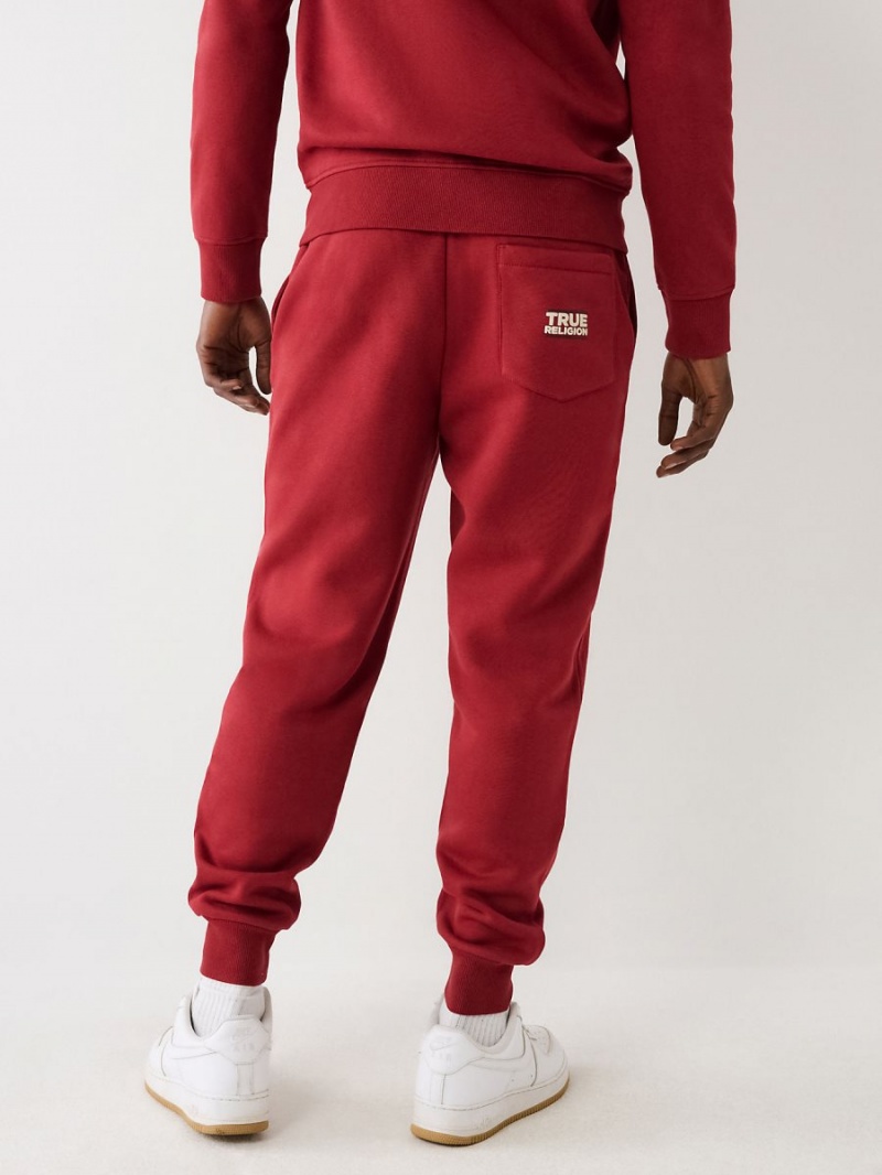 Pantalones Jogger True Religion Logo Rojas | 48JKZNLHP