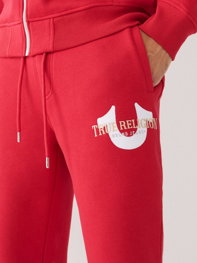 Pantalones Jogger True Religion Logo Rojas | 34SZNCRKG