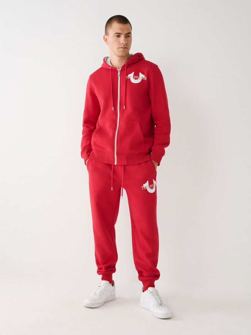 Pantalones Jogger True Religion Logo Rojas | 34SZNCRKG