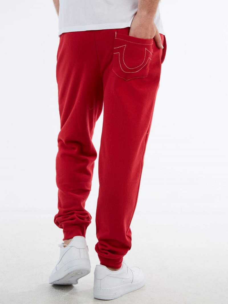 Pantalones Jogger True Religion Logo Rojas | 93DXOTGFY