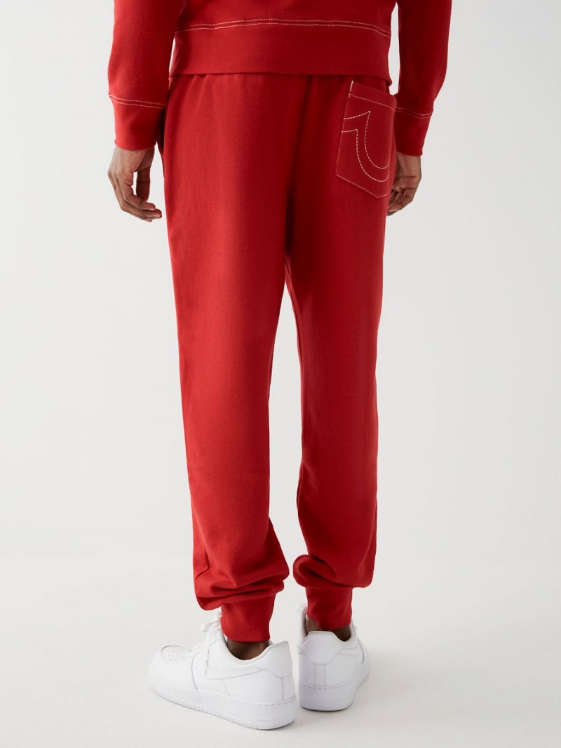 Pantalones Jogger True Religion Logo Rojas | 93DXOTGFY