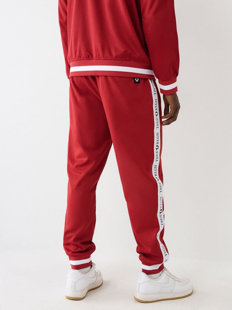 Pantalones Jogger True Religion Logo Trim Pista Rojas | 86XOVNIEB