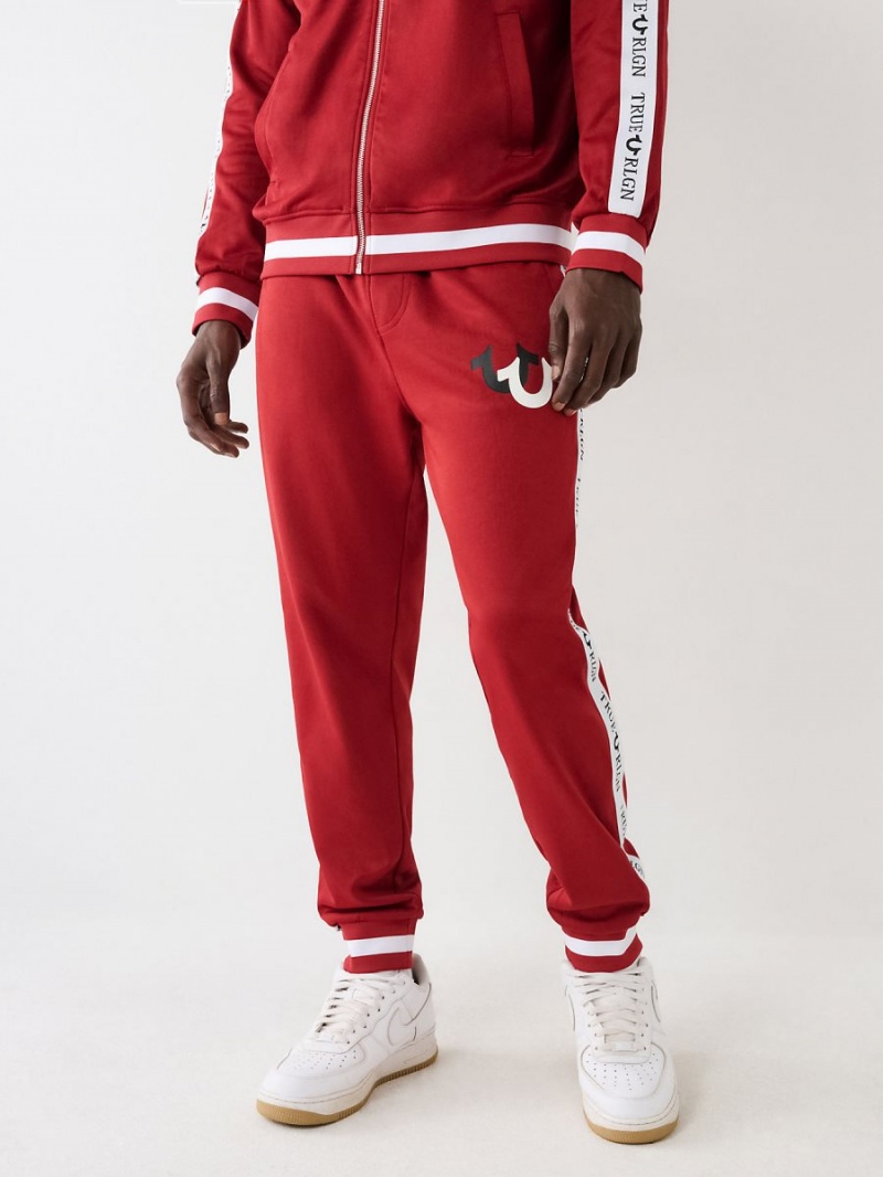 Pantalones Jogger True Religion Logo Trim Pista Rojas | 86XOVNIEB