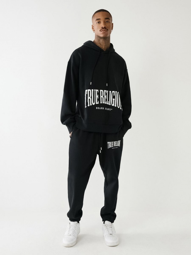 Pantalones Jogger True Religion Relaxed Arched Logo Negras | 90ORHBYQK