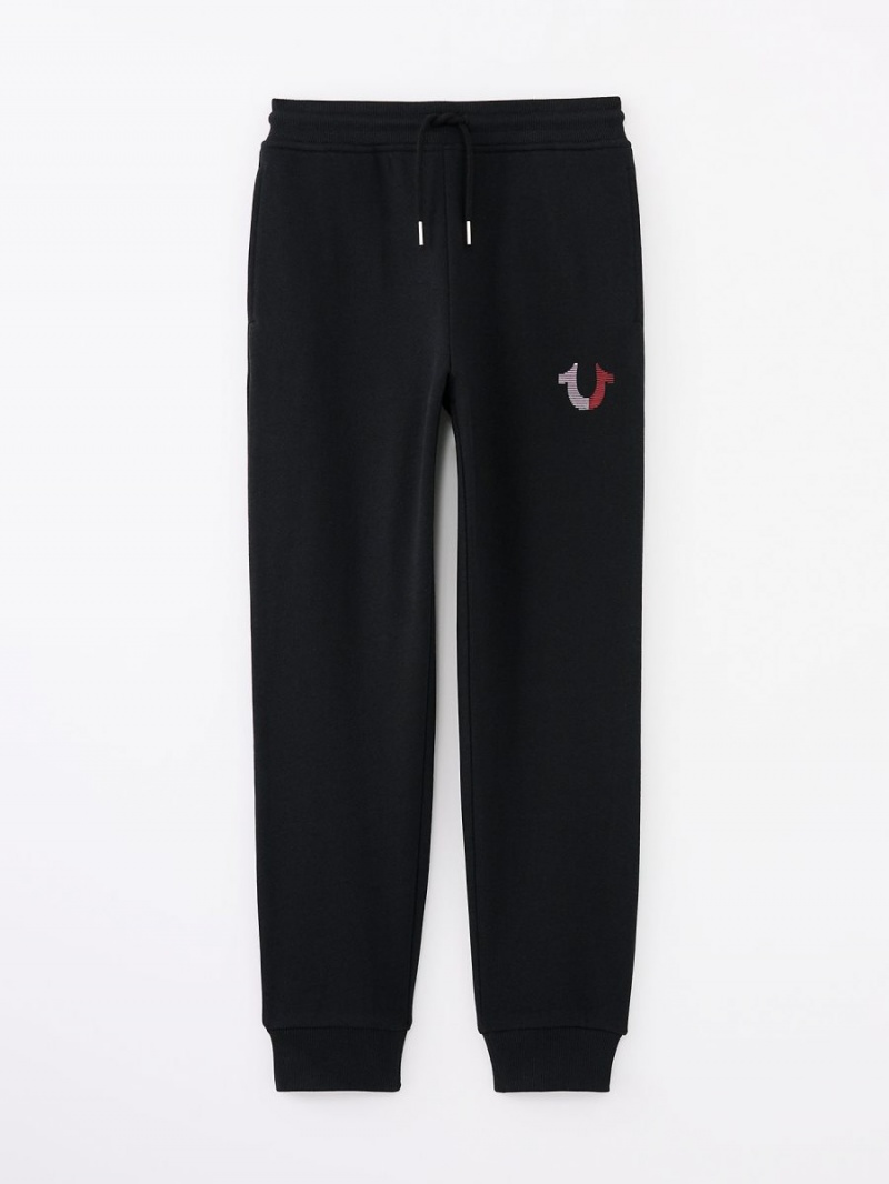 Pantalones True Religion Niño Logo Negras | 48BESQFTP