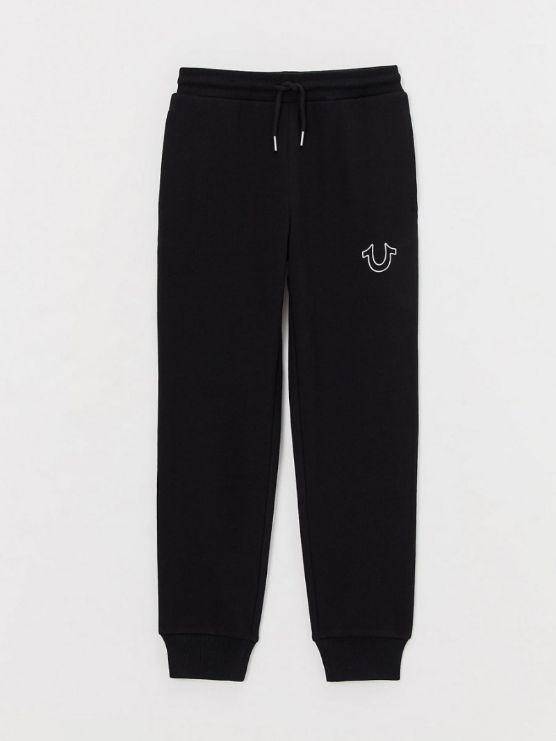 Pantalones True Religion Niño Logo Negras | 89NLVRZWS